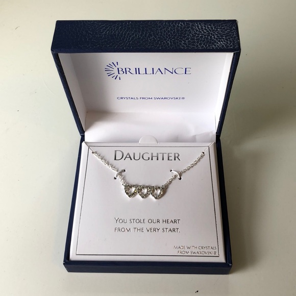 Brilliance Jewelry - A Crystal Hearts Necklace Brilliance Jewelry - A Crystal Hearts Necklace